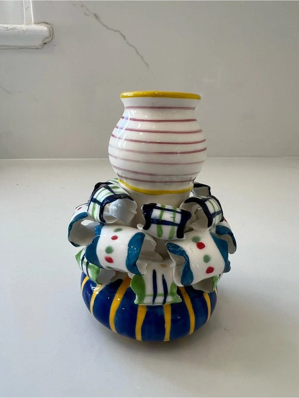 Hand-Painted Ceramic Decorative candle holder